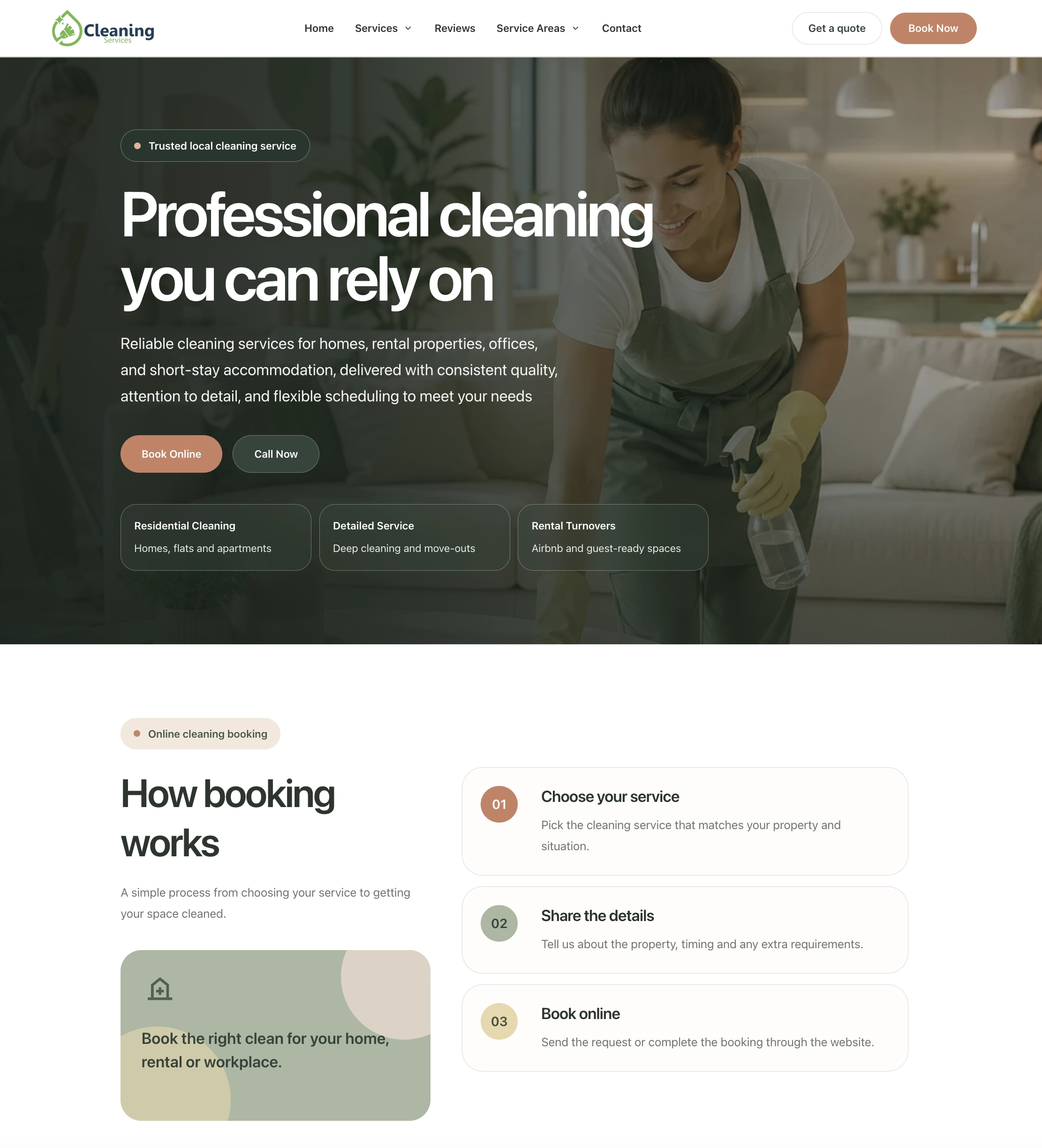 Classic Cleaning cleaning website template