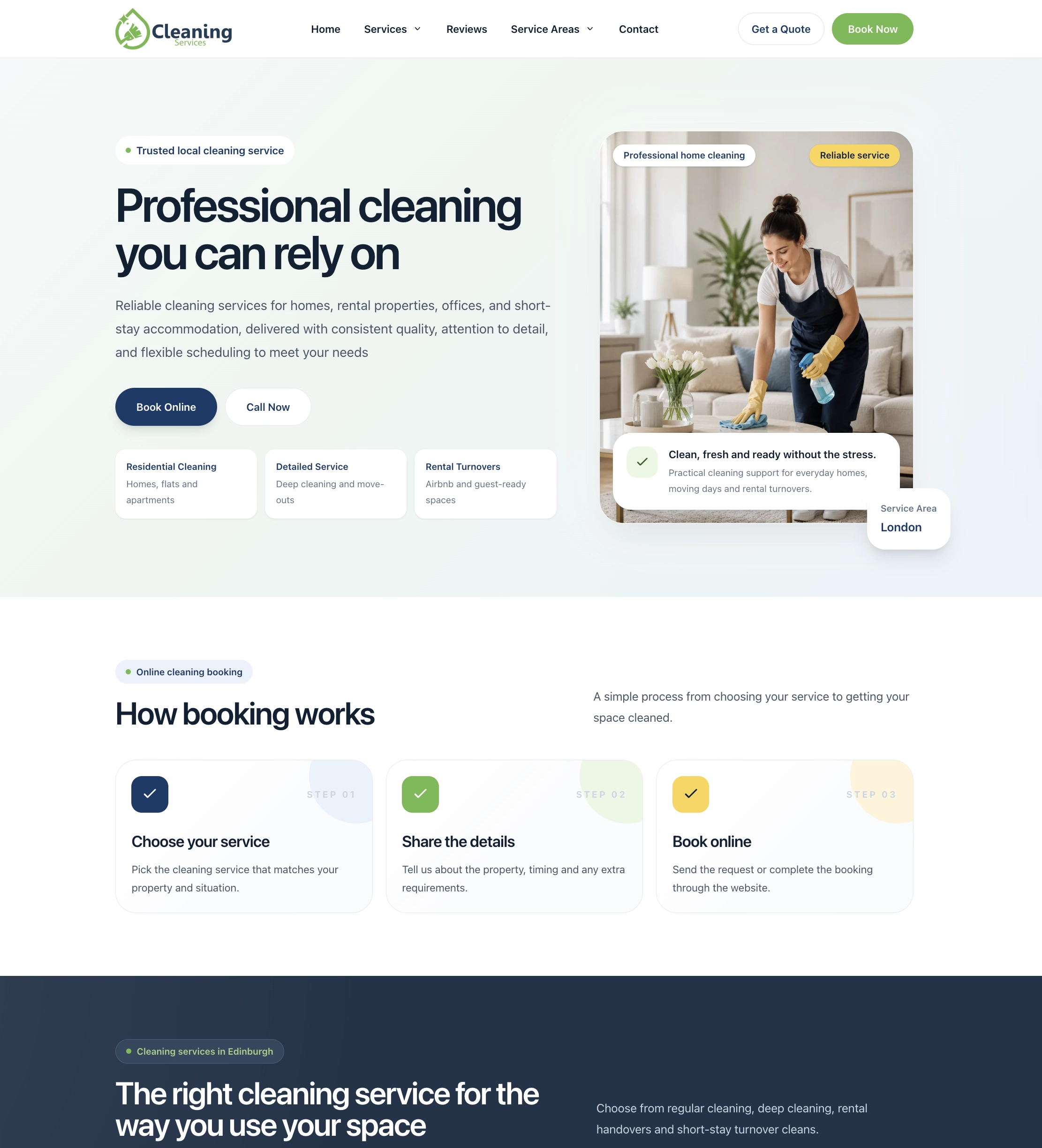 Modern Cleaning cleaning website template